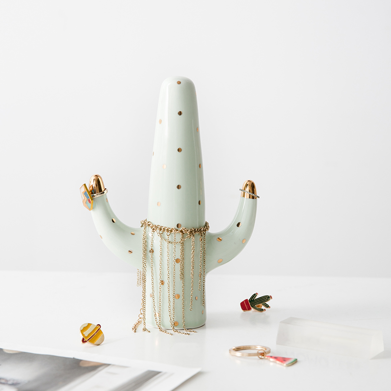 Nordic Country Wave Dot ceramic Jewelry Rack Ring of Hyun Guan Family Residence Decoration Desktop Pendulum complete with no rehydration