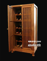 Solid wood floor-to-land red wine wine collection cabinet can be LP vinyl HIfi music disc storage cabinet