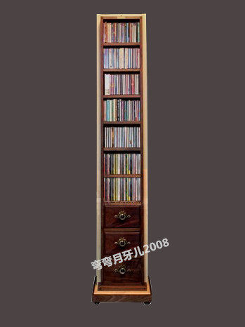 Noble Wood Art Sound Rack With Drawer CD Disc Storage Column Music Movie Disc Containing can be made Xuanguan