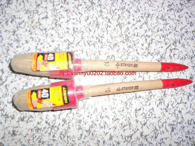 IMPA510137 wooden handle round head car machine tool waxed hog hair mane cleaning paint details brush brush brush 40mm