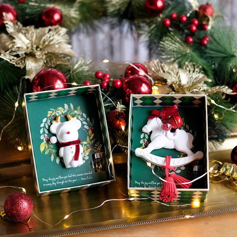 Christmas gift box gift exquisite gift packaging boxed birthday car antler bear aromatherapy incense ins cute