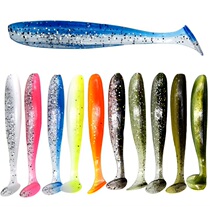 One bag 10 loaded bicolor T tail 6cm7cm9cm Luia soft bait deco Bait Mandarin Fish Bass