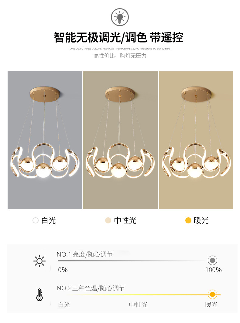 Ресторан люстра 北欧轻奢餐厅吊灯现代简约创意个性设计师艺术感饭厅餐桌卧室吊灯