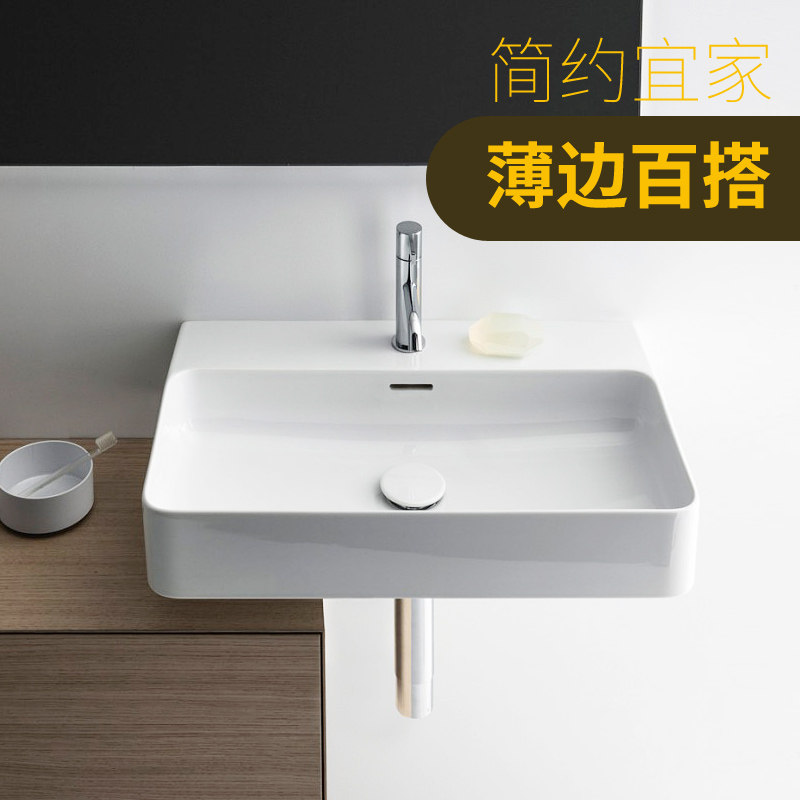 Thin side washbasin cabinet Composition small family style dressing room hanging wall style toilet balcony face gargle pool pan ceramic
