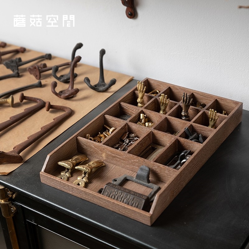 Retro-wood collection box storage box jewelry collection and finishing box multi-function storage box