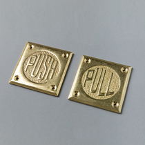 Mushroom space American retro metal push-pull sign card creative cafe bar brass decoration guide card