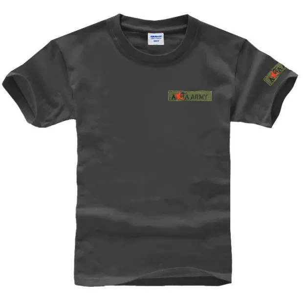 Áo cotton nhiều màu ngày hè đồng phục quân đội tay ngắn nam Áo phông ngoài trời nam ngoài trời đào tạo những người đam mê quân sự Áo phông D036 - Áo phông ngắn áo phông nam tay ngắn đẹp