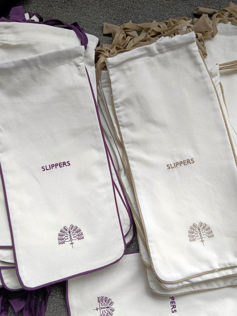 Foreign trade order thickened cotton drawstring dustproof storage bag underwear socks single shoes tie-out exquisite single shoes bag