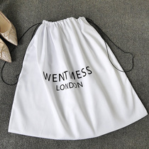 Foreign trade White large and small bag drawstring storage bag quilt clothing dust bag drawstring storage cloth bag