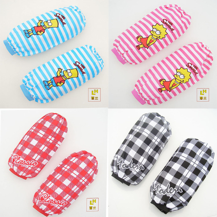 Long sleeves cotton fabric Adult anti-fouling sleeve cover not waterproof male lady sleeves Child armguard-Taobao