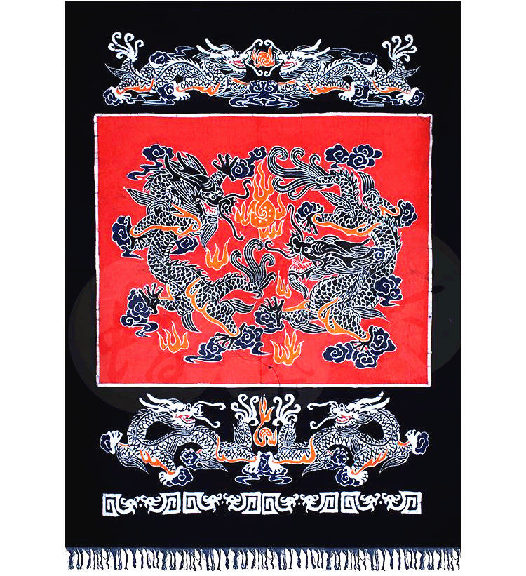 Special promotions Batik door curtain Guizhou Miao batik decorative wall hanging Erlong play beads 120*93CM