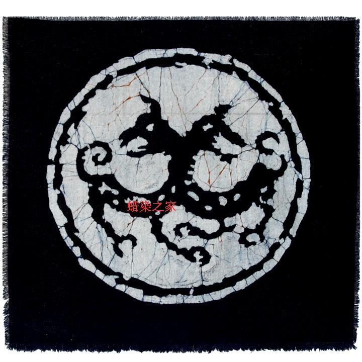 Batik painting Guizhou Anshun Miao pure handmade wall hanging folk abstract small painting 40CM*40CM