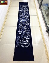 Drapeau de table et drapeau de lit batik du Guizhou nappe pure peinte à la main décoration de la maison mur de fond de décoration dhôtel 245*45CM