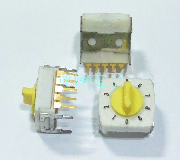 Japan ALPS Alps 0-9 digital encoder with knob 10-position rotary switch 5-pin SRRQVA0200