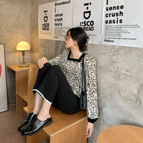 NORA (limited time discount) retro collar shirt women 2021 autumn loose casual thin BAO WEN long sleeve top