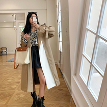 NORA trench coat women 2021 new spring and autumn loose design sense senior temperament leisure long top