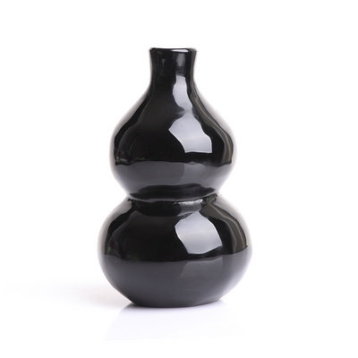 Natural Raw Stone Black Dazzling Stone Gourd Living Room Home In-car Ornament Office Pendulum