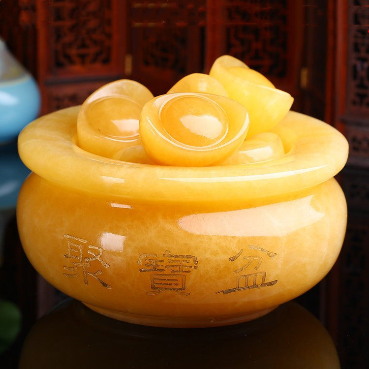 Natural citrine ball ornaments, rough polished topaz cornucopia, Feng Shui solution, fire burning Tianmen in the northwest corner of the kitchen