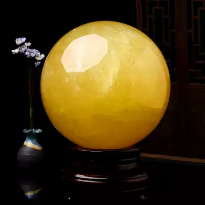 Kaiyun Zhaocai Zhaoguan Town Feng Shui Guan entrance into the living room Wangcai White Yellow Crystal Ball Natural Yellow