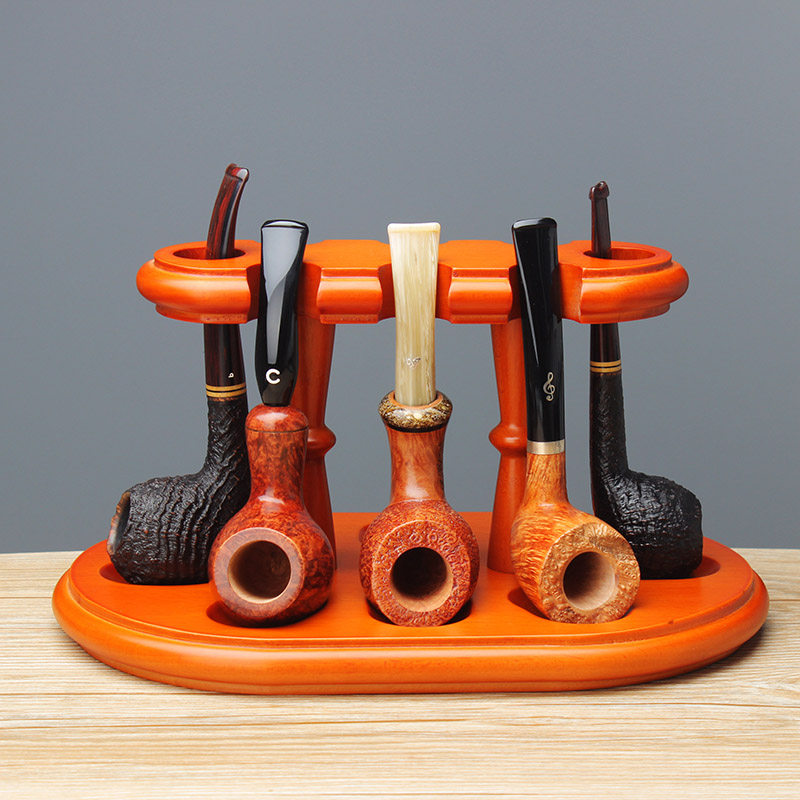 NewBee Beech Pipe Pipe Frame Handmade solid wood vertical 8 Pipe Room Men's Collection Show Stick Accessories