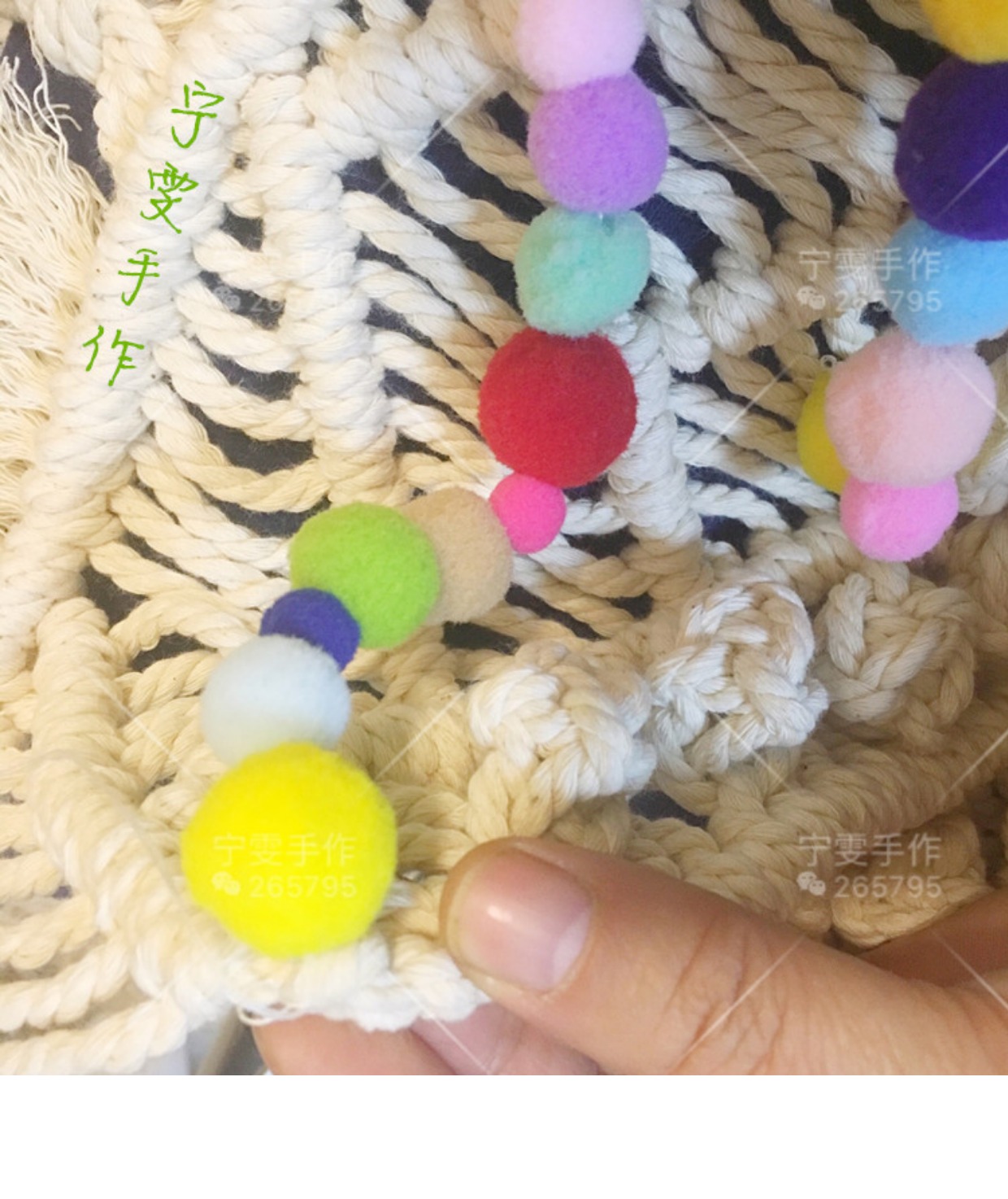 Loạt cây Giáng sinh - Tấm thảm dây Macrame gói vật liệu phong cách Bắc Âu gửi video Xiang thảm tường