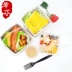 Hộp ăn trưa dùng một lần hộp ăn trưa hộp salad trái cây hộp thức ăn nhanh hộp ăn trưa xách tay hộp giấy kraft hộp đóng gói hộp 50 bộ - Hộp cơm điện sưởi ấm hộp đựng cơm hâm nóng Hộp cơm điện sưởi ấm
