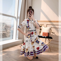 Improved Qipao First Love Skirt Retro Gentleness 2022 New Womens Dress Summer Dress Printed Cashew Style One-piece Dress