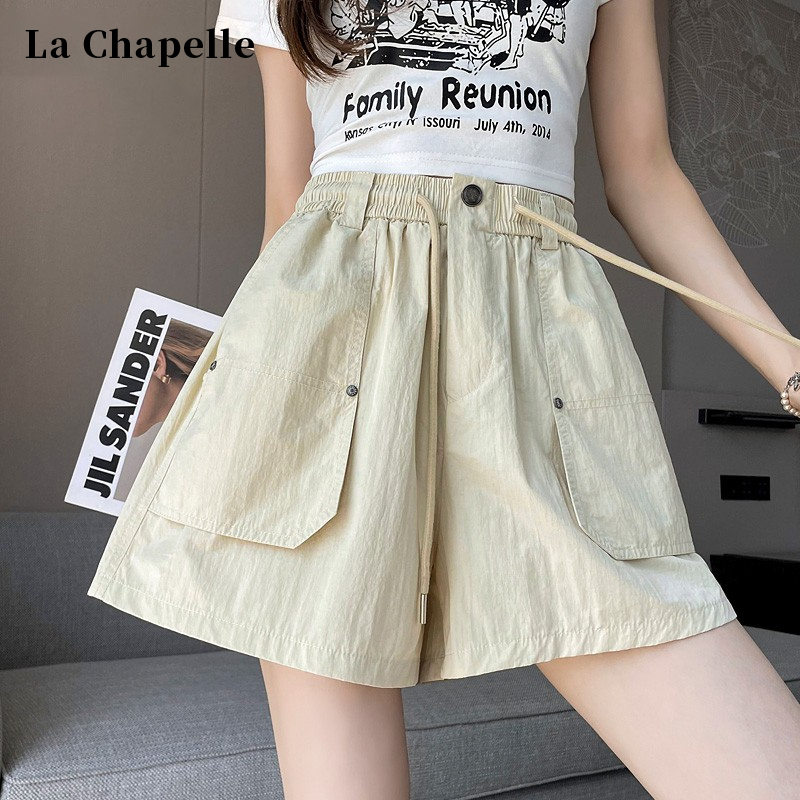 La Chapelle Quick-Drying Work Shorts for Women, Summer Thin Style 2026 New Model, A-Line Wide-Leg Sports Hot Pants for Outdoor Wear