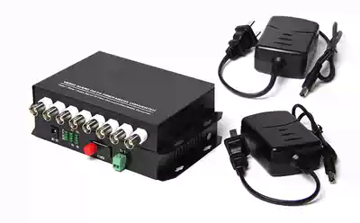 Lightning-proof 8-channel pure video optical transceiver 8-channel video optical transceiver Huamingwei 8-channel analog video optical transceiver