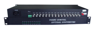 HD16 channel Video Optical Mux with 485 rack-mounted single-mode HD-S16V-T R16 analog video Optical mux