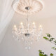 French retro living room light luxury cream style new romantic white dining room bedroom European candle crystal chandelier