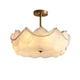 French Pastoral Light Luxury Pearl Shell Glass Bedroom Study Crystal Lamp Restaurant Cloakroom American Retro Chandelier