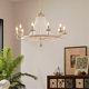 Retro French Crystal Lamp, Candle Lamp, Study Room, Living Room, Staircase, Restaurant, Simple Bedroom, White Country American Chandelier