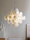 Vintage Bauhaus Chrome Living Room Crystal Chandelier Dining Room Nordic Bedroom Glass Cream Style French Light Luxury Pendant Lamp