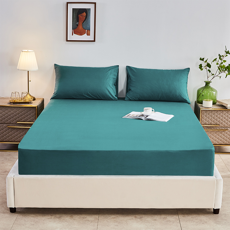 Pure Color Bed Bamboo Hat Custom Pure Cotton All-cotton Twill Encryption Bed Hood Schmiemento Protective Sleeve Set For Arbitrary Size Round