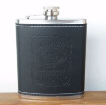 Snow Wolf Lake 7 oz thickened leather wine bottle portable small wine bottle with funnel