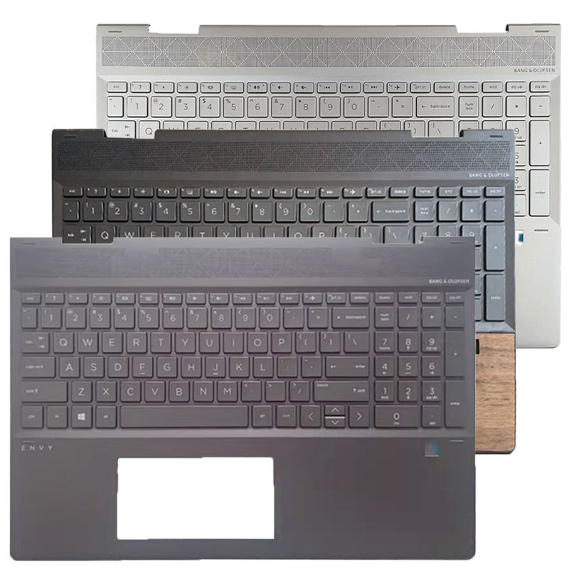 Suitable for HP Envy X360 15-Dr 15M-Dr 15-Ds Keyboard with C Shell and Wood Grain Palm Rest