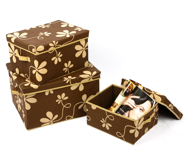 Multi-spec five-leaf grass hard bottom independent hard cover double handle containing box finishing box storage box storage box-Taobao
