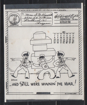 American Victory Mail 1945 The Navy building Battalion soldier quarreled with a box