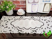 Foreign trade export linen Lu embroidery value exquisite hand embroidered disc mat table cloth mat table flag tea table cloth