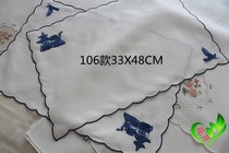 Foreign trade yarn drawing delicate linen Hand embroidery handkerchief handkerchief embroidery handkerchief square towel napkin cover towel mouth cloth