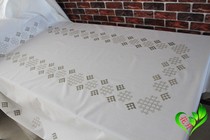 Foreign trade export samples Hand embroidered linen Hand embroidered table cloth tablecloth Conference tablecloth Piano cloth bed cover