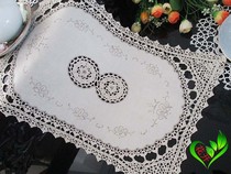 Exquisite hand embroidery foreign trade exports to Europe and the United States handmade fine line crochet crochet pure cotton plate pad tablecloth Western food pad