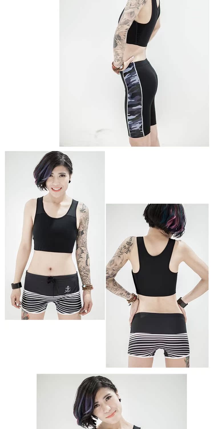 Đàn ông trung tính và quần short nữ boxer năm điểm quần bơi bãi biển quần thể dục spa tập thể dục quần short quần thể hình quần thun - Quần bãi biển quần đi biển cặp	88,888	88%