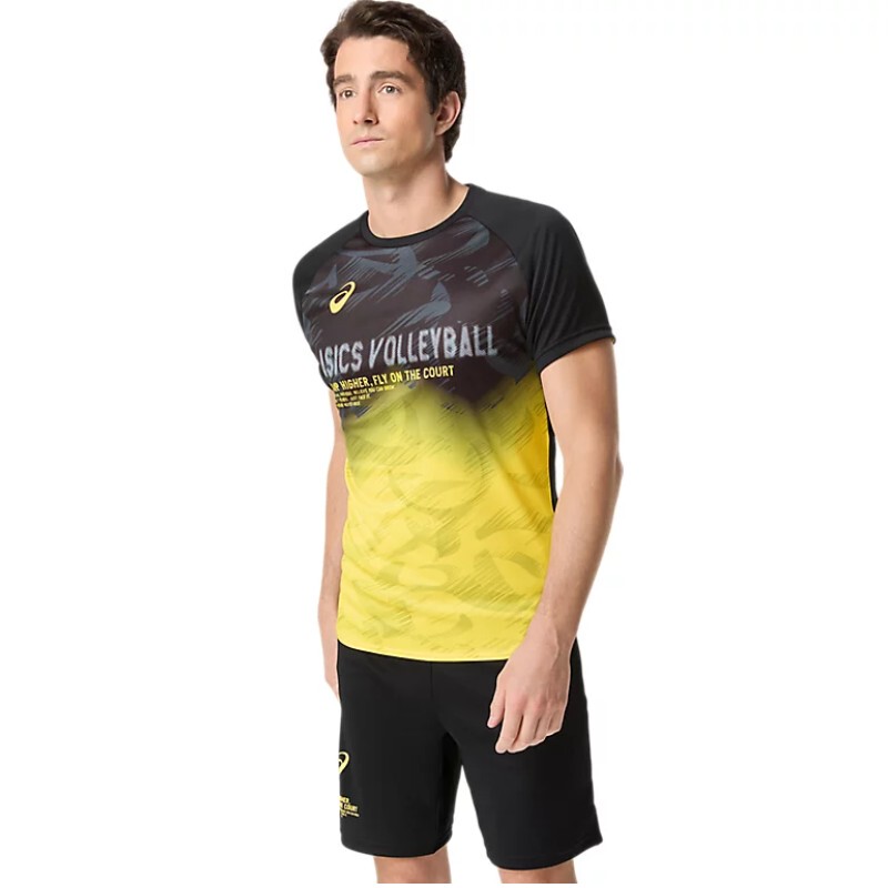 Asics/Yasics Volleyball Jersey Short-Sleeved Long-Sleeved T-Shirt Quick-Drying Breathable Sweat-Absorbent Sportswear Competition Training Clothing