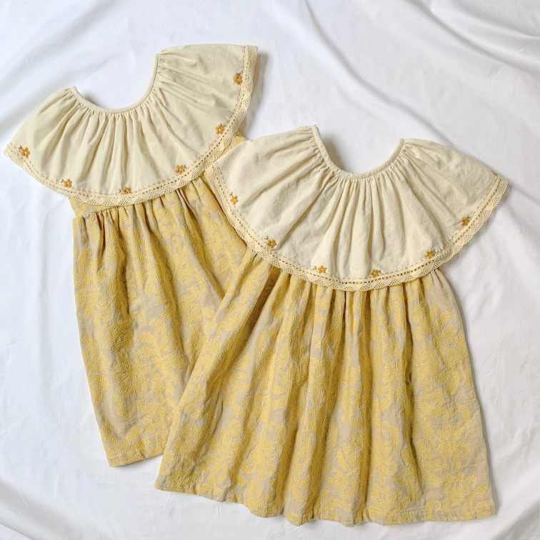 New Zealand Direct Mail la naem Baby Children Embroidered Dress Cotton Handmade