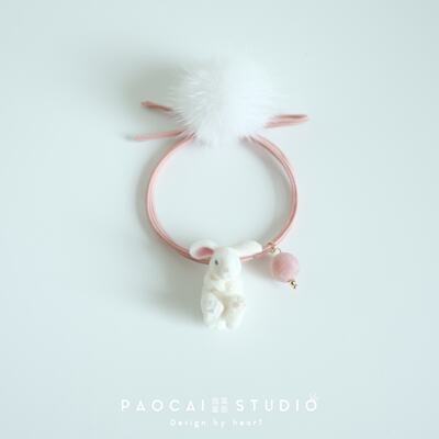 Original autumn and winter rabbit hair bands, sweet and cute girl hair ties, rubber bands, hair ties, hair accessories and head ornaments