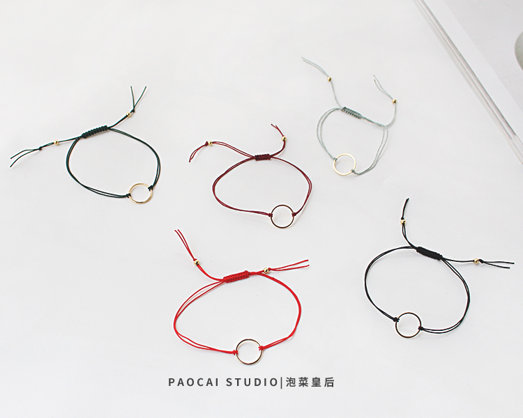 Vòng tay dệt thủ công nhập khẩu vòng đơn giản thời trang hoang dã dây đỏ sinh viên tốt vòng tay tay vòng chân chuỗi đeo tay