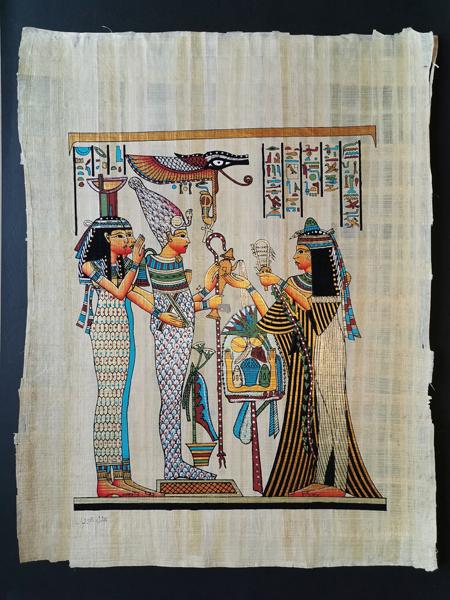 Egypt's original Boutique Shargrass Paper Painting in the Vertical Edition Series