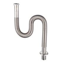 Stainless steel bellows Basin Sewer pipe S bend anti-odor wash basin basin basin accessories drain pipe anti-rat bite